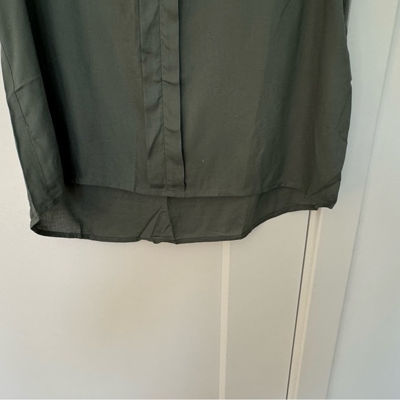 NWT ONLY drop tail sleeveless blouse green gray 40 medium with lace - Picture 9 of 9